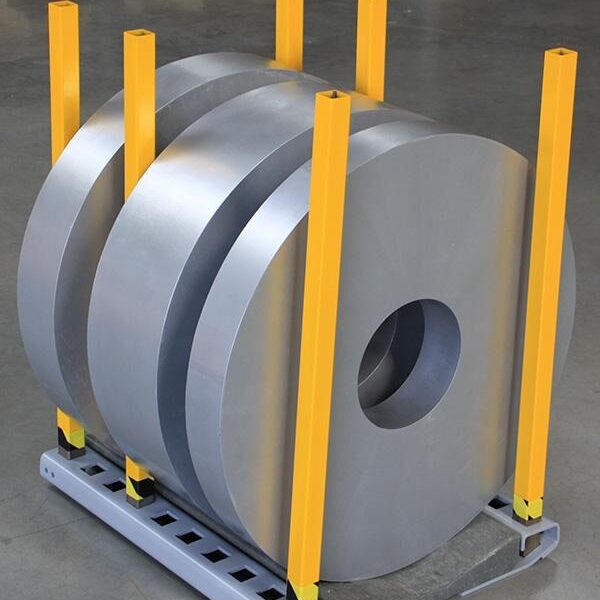 Blid föreställande slittade coils förvarade i PKT Coiltray type 11/90