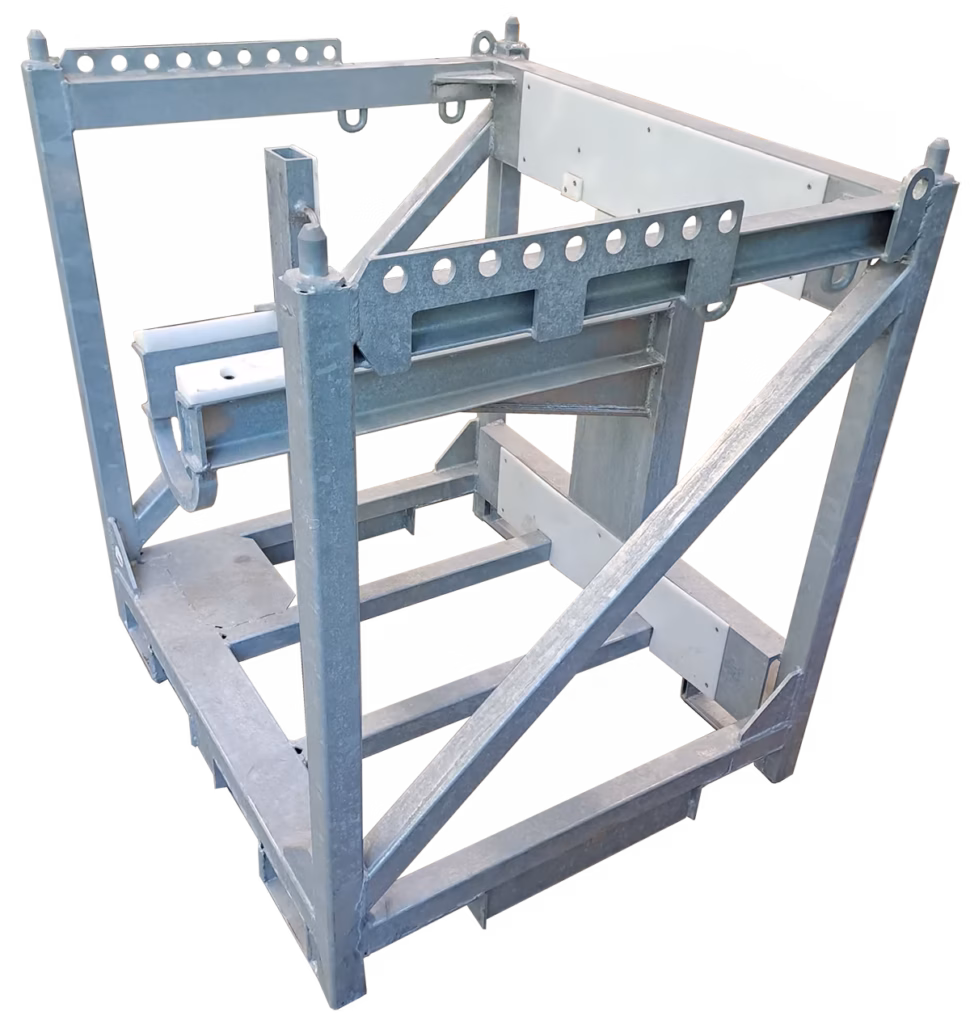 PKT Coilpallet standard for storage of slit coils.