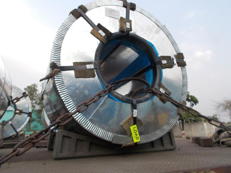 PKT Rollcradle system for safe storage and transportation of coils 800-2000 mm diameter.