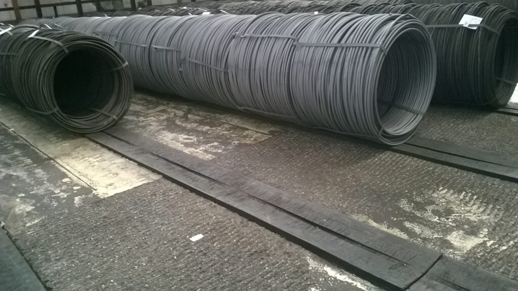 PKT Coilmat for storage of wire coils.